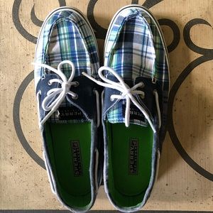 Sperry plaid boat shoes